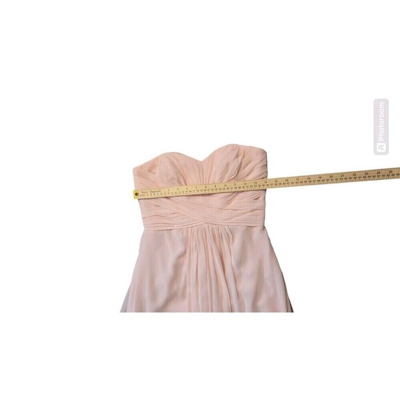 David's Bridal Strapless Petal Pink 4 Chiffon Whimsical Fairy F15555 - Picture 5 of 8